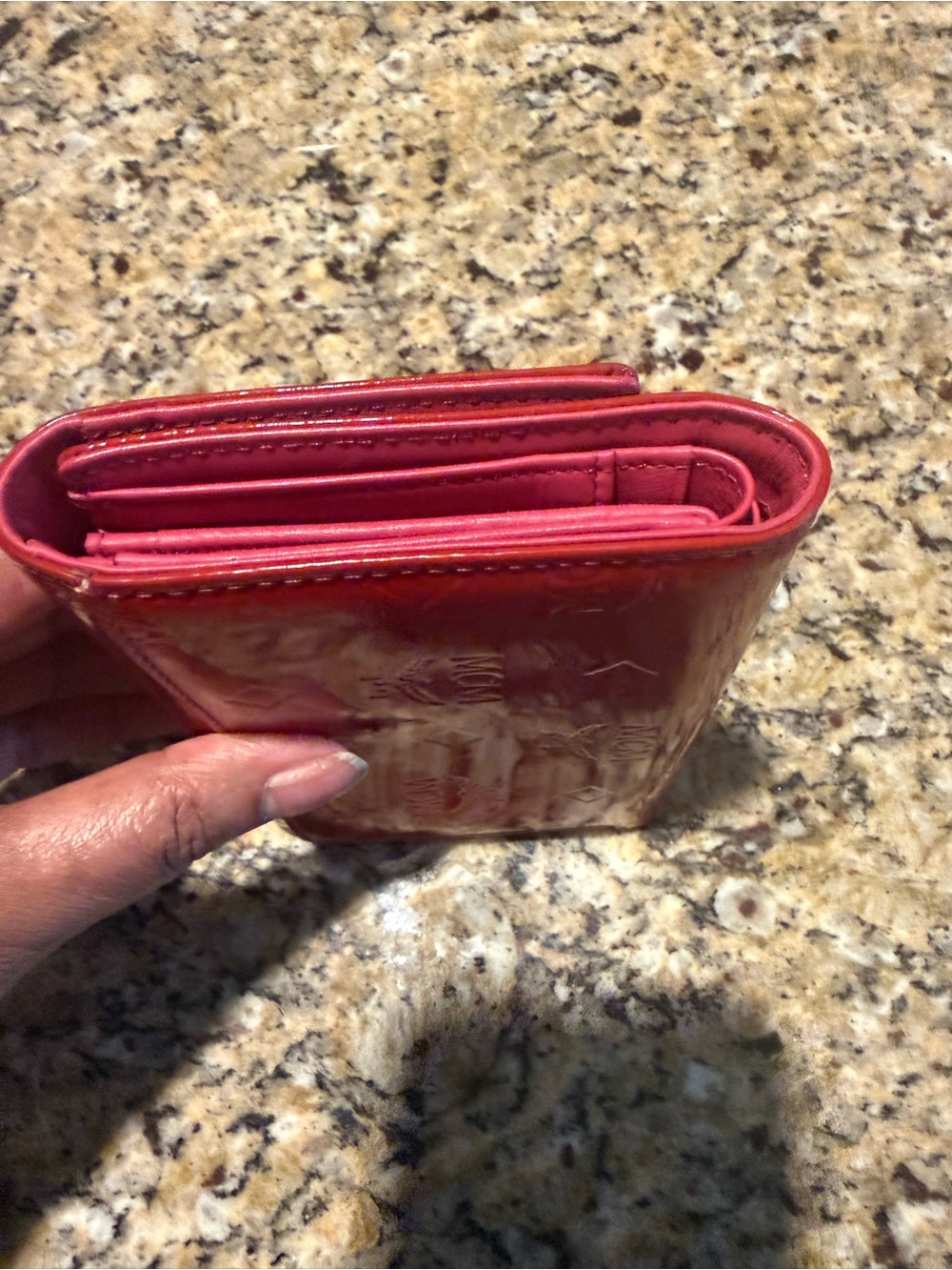 MCM Red Patent Leather  Wallet - Picture 6 of 16